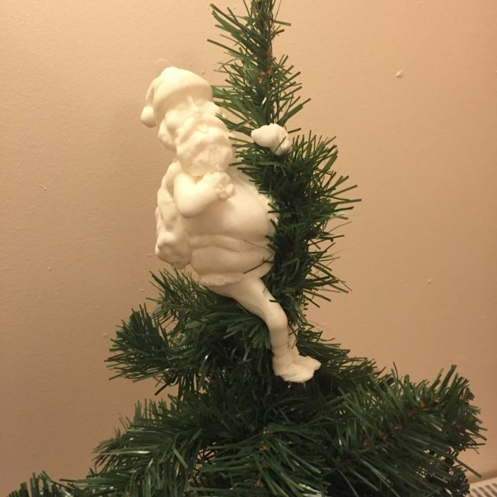 Santa tree hugger