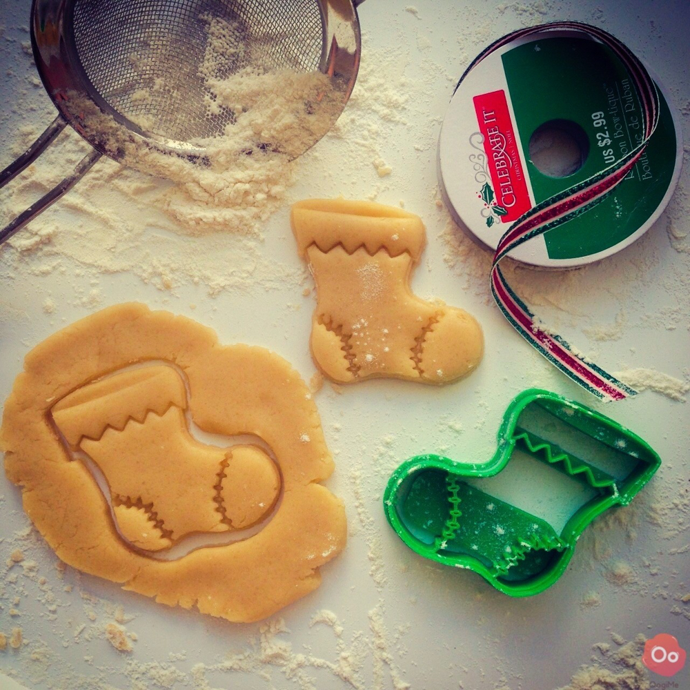 Xmas sock cookie cutter