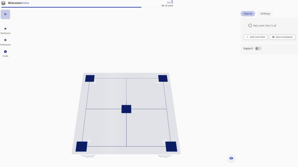 Bed leveling file in RVO