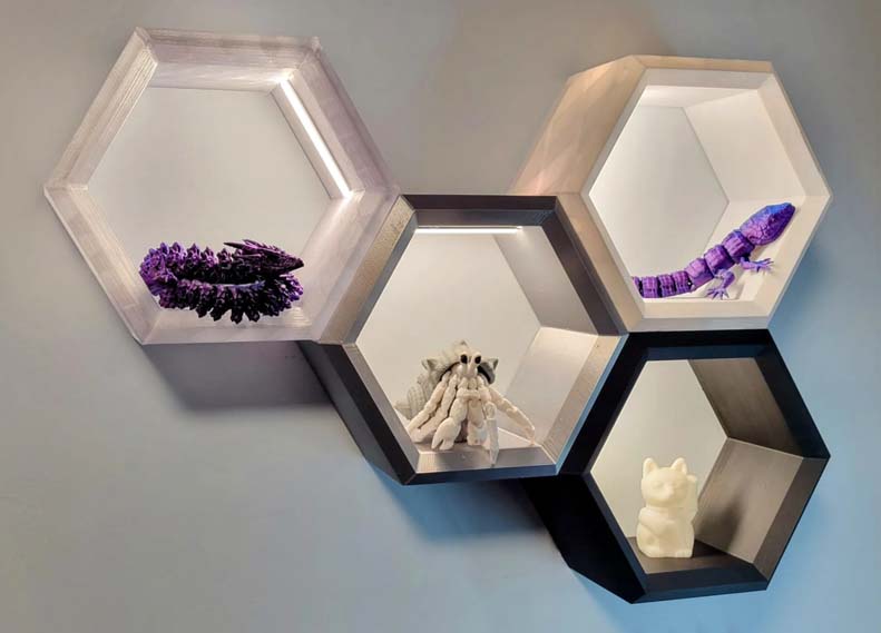 Hexagon shelves