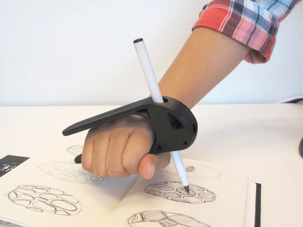 Palm pen holder